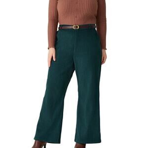 NWT Cider Dark Green Boho Wide Leg Corduroy Pants